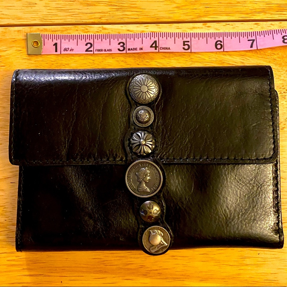Patricia Nash Black Leather Wallet